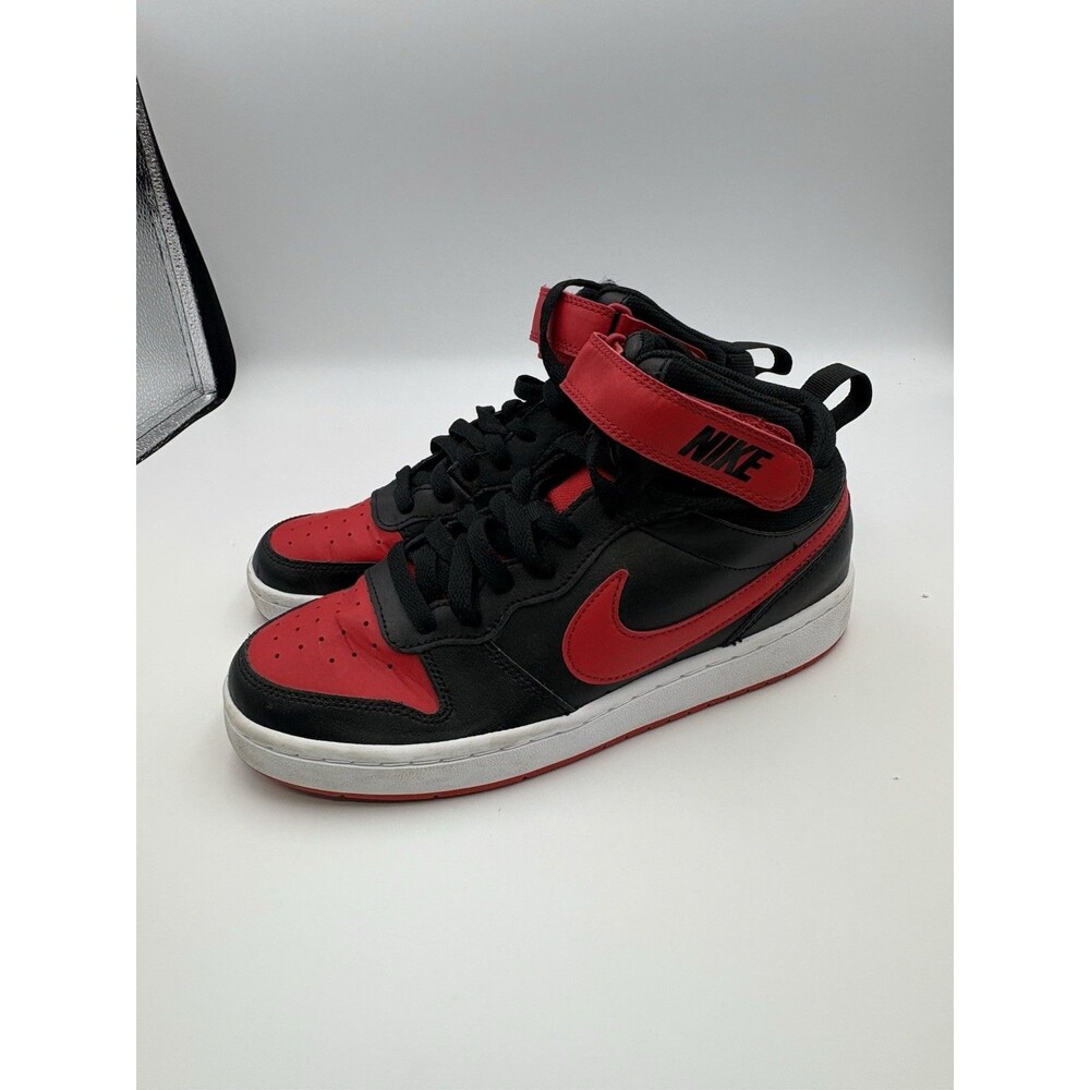 Nike Court Borough Mid 2 PSV University Red Blk White-6.5 Y